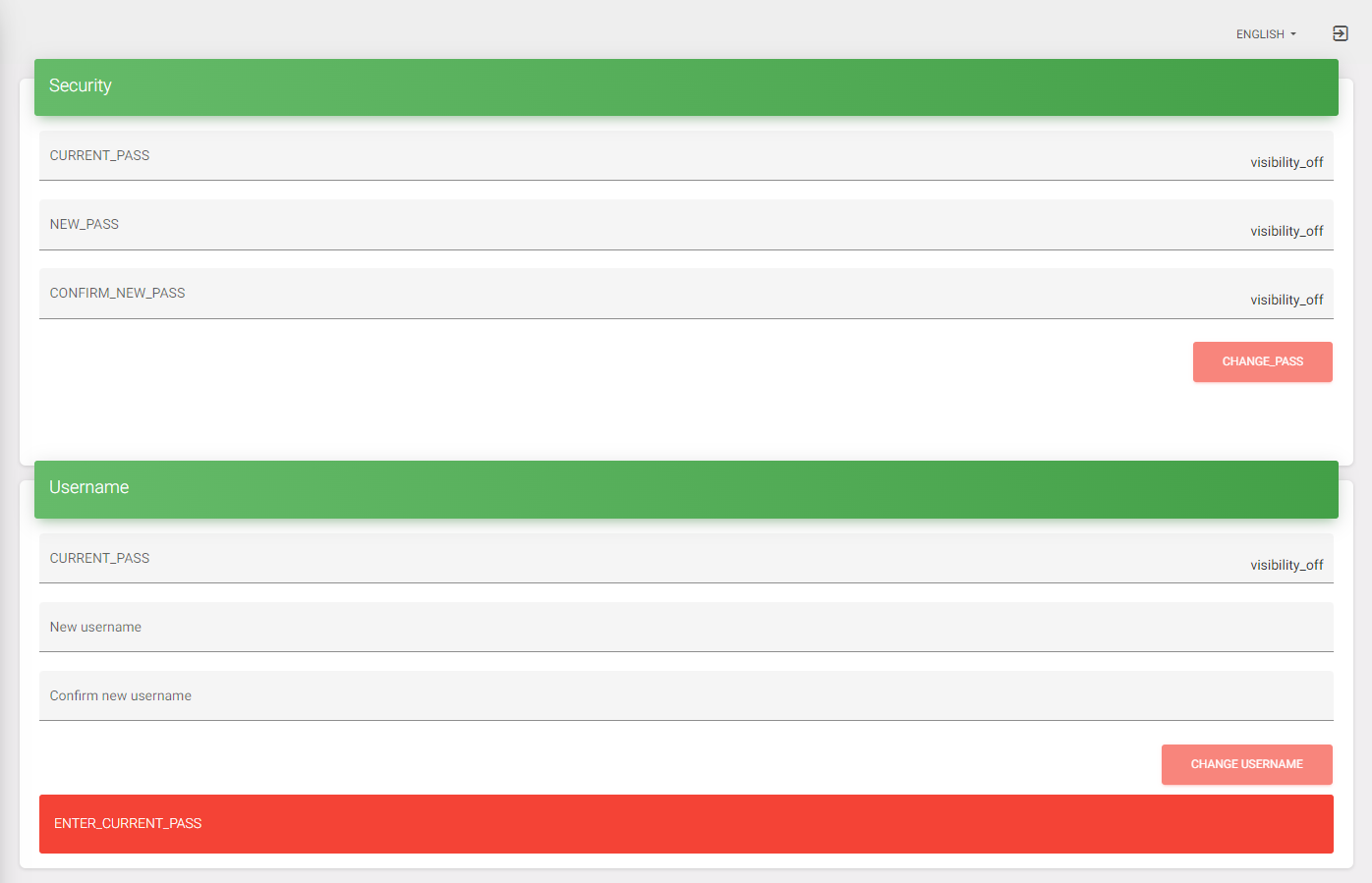Account Einstellungen
