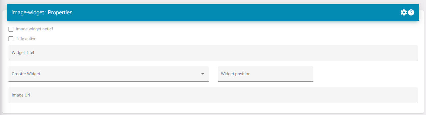 Einstellungen des Bild-Widgets