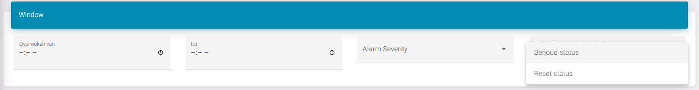 Alarmkonfiguration Fenster